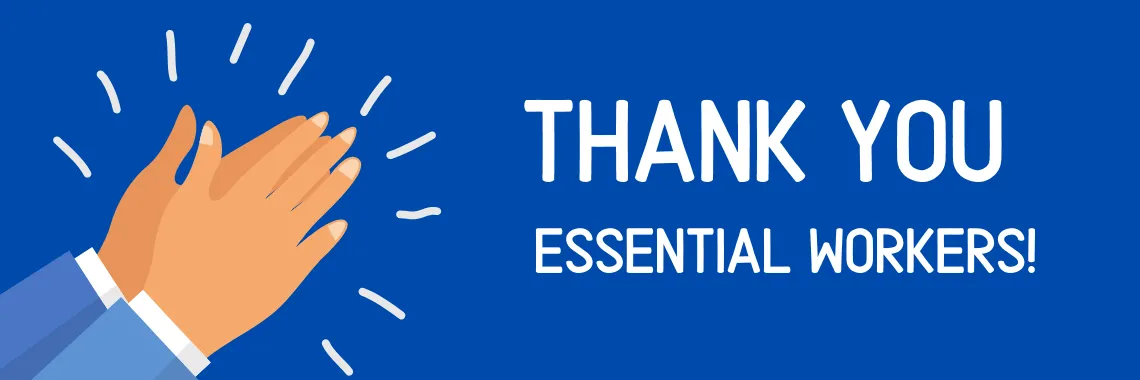 thank you essential workers graphic