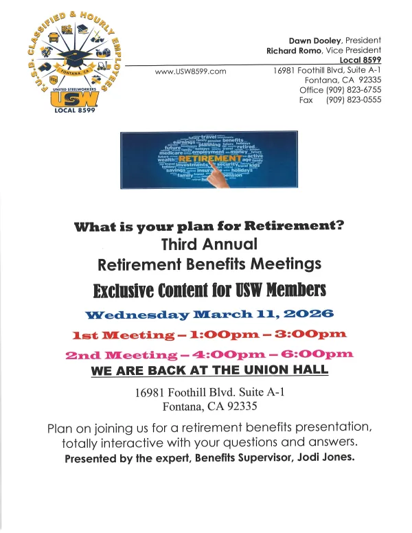 Retirement Benefits Meeting
