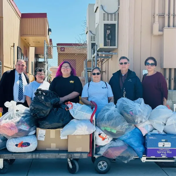 Women of Steel with Michael Garcia and Jose Lopez at the FUSD Clothes Closet